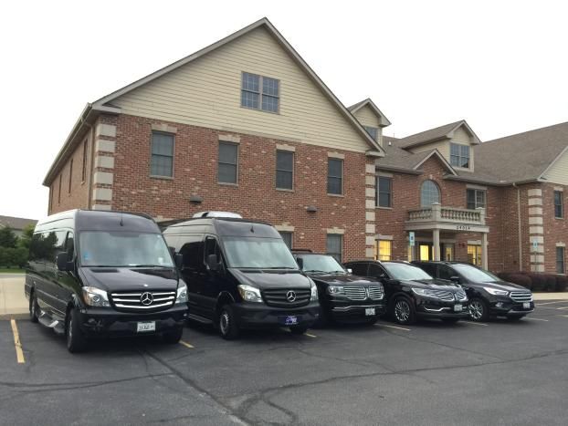 On location at Stop & Go Airport Shuttle Service Inc, a Limousine in Plainfield, IL